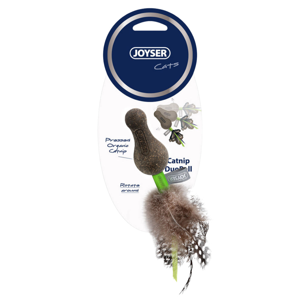 Joyser Cat Catnip DuoBall with Feather for Cats (Green)