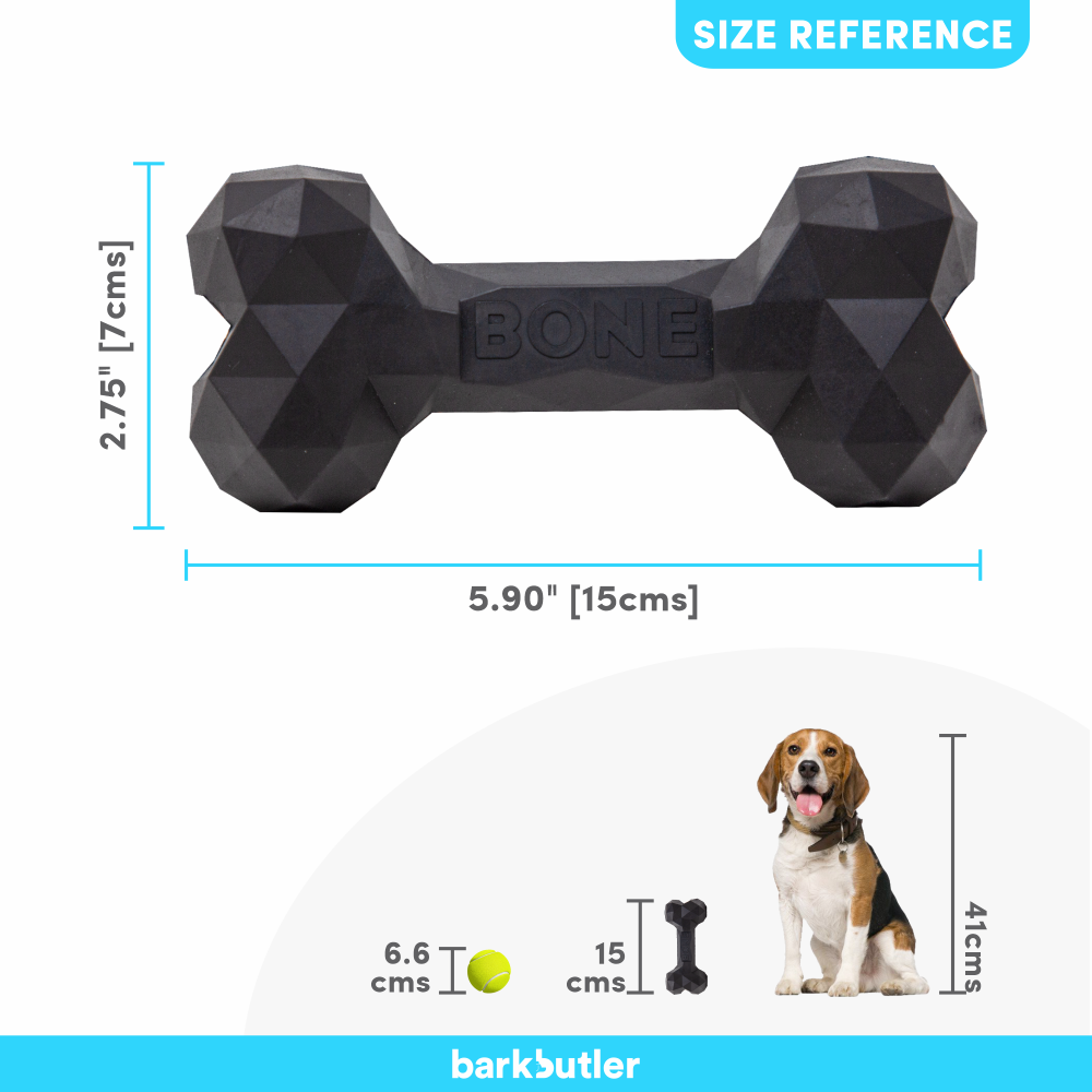 Barkbutler Chu the bone Treat Dispensing Toy for Dogs (Black) image 5