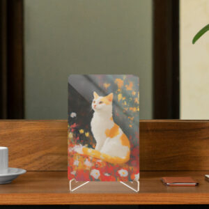 EverythingBoho Cat Acrylic Display Stand (White)