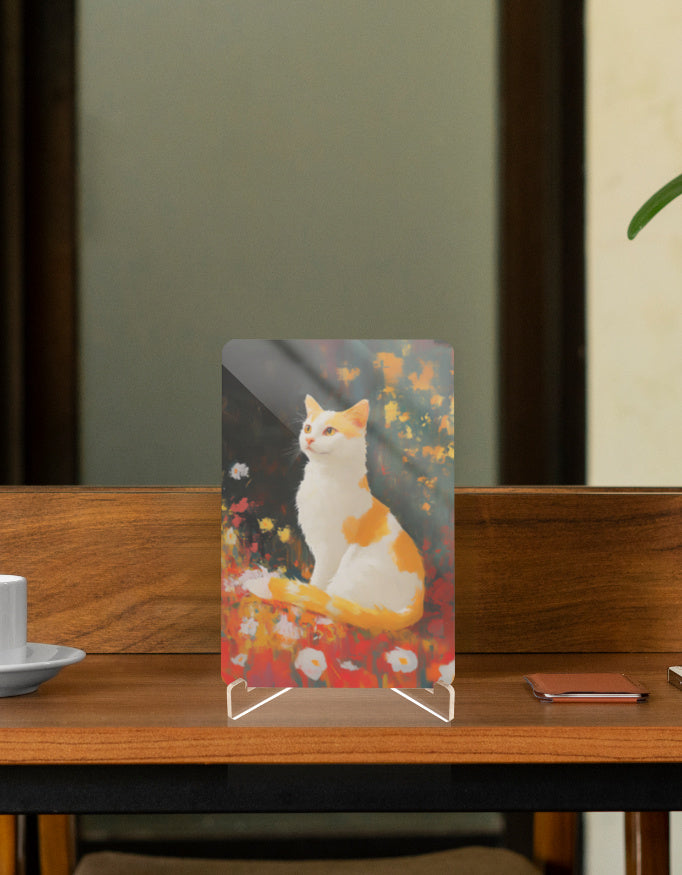 EverythingBoho Cat Acrylic Display Stand (White) image 1