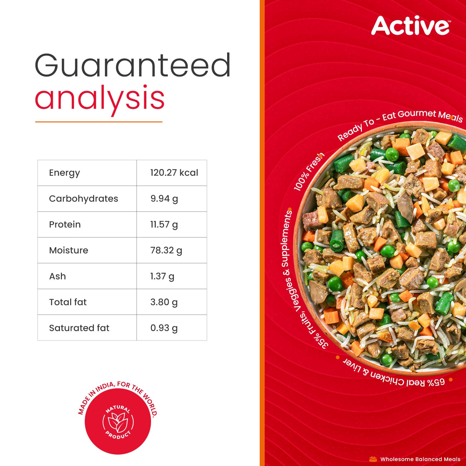 Active Chicken and Pumpkin Biryani Fresh Food For Dogs (Buy 1 Get 1) image 6