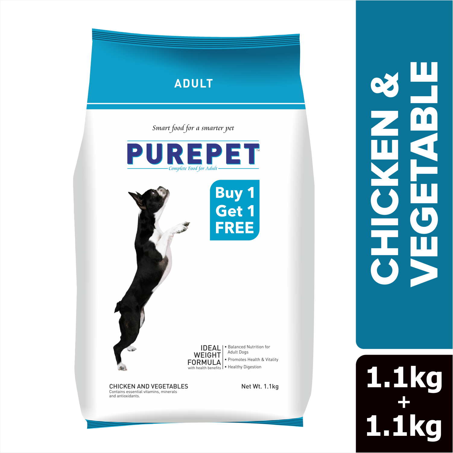 Purepet Chicken & Vegetable Adult Dog Dry Food image 7