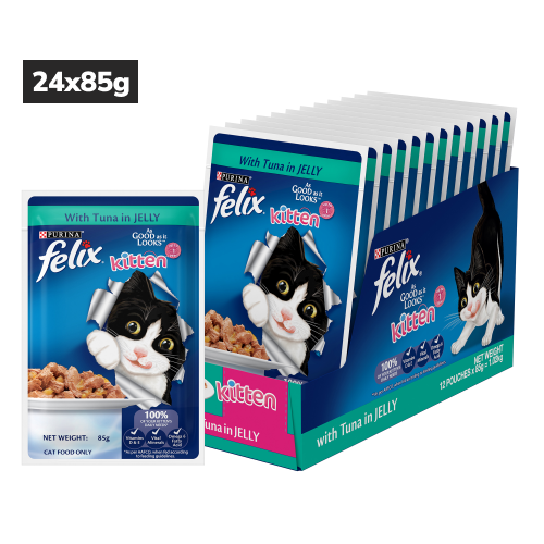 Purina Felix with Tuna in Jelly Complete and Balanced Kitten Wet Food