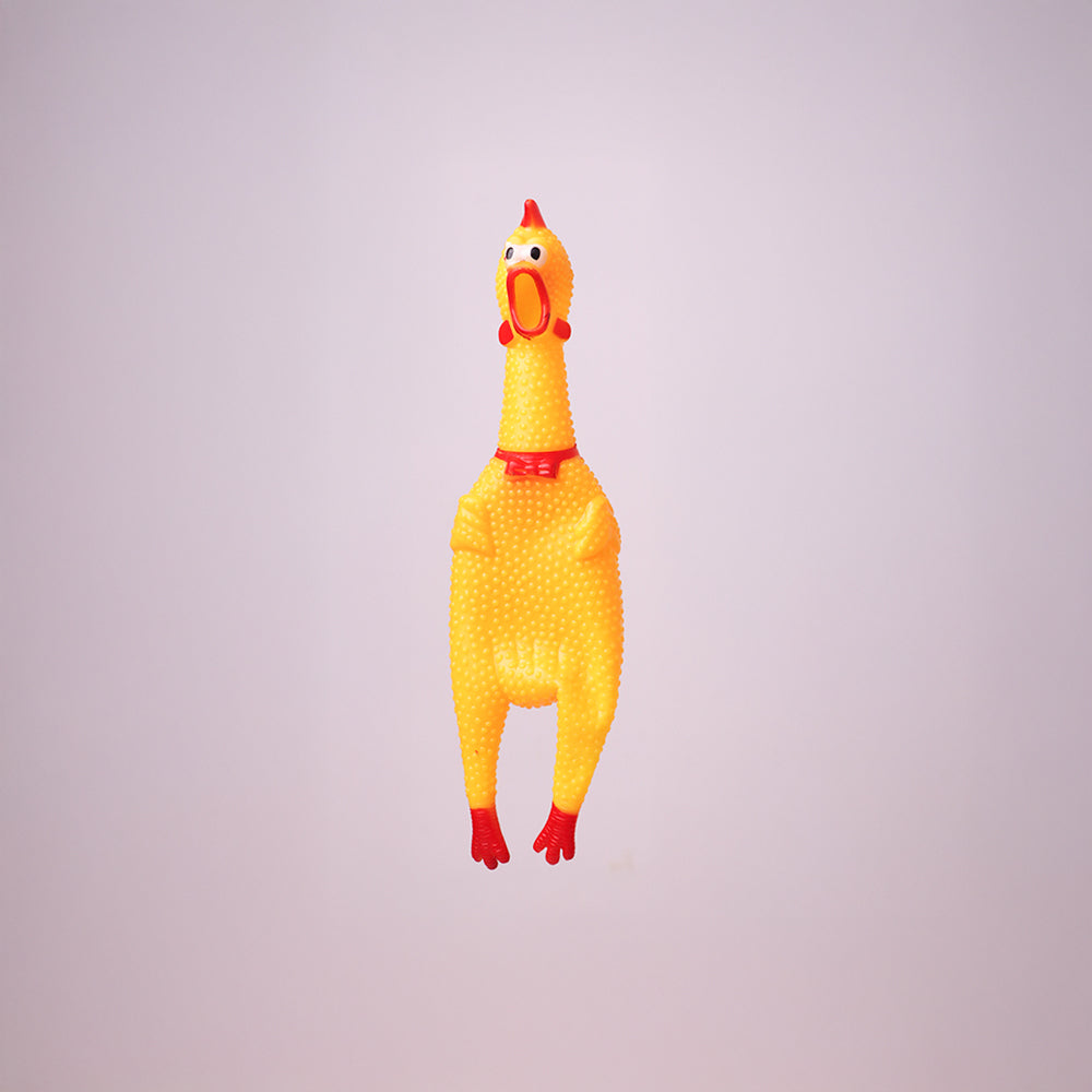 Skatrs Squeaky Chicken Toy for Cats & Dogs (Colour May Vary)