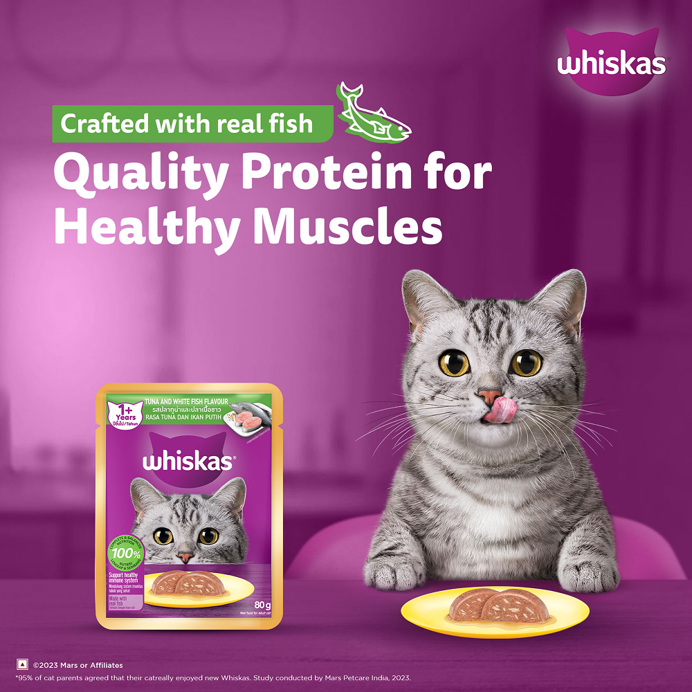 Whiskas Tuna & White Fish Adult (1+ Years) Cat Wet Food image 5