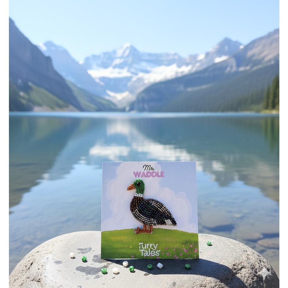 Furry Tales Mr. Waddle Duck Handcrafted Brooch