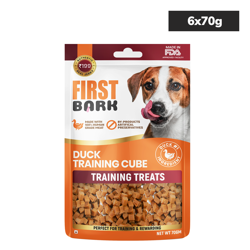 First Bark Duck Training Cubes Jerky Dog Treat image 3