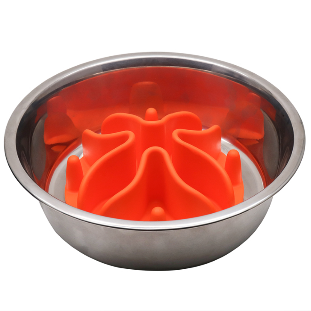 Talking Dog Club Slow Feeder Bowl Attachment for Dogs and Cats (Orange) image 7