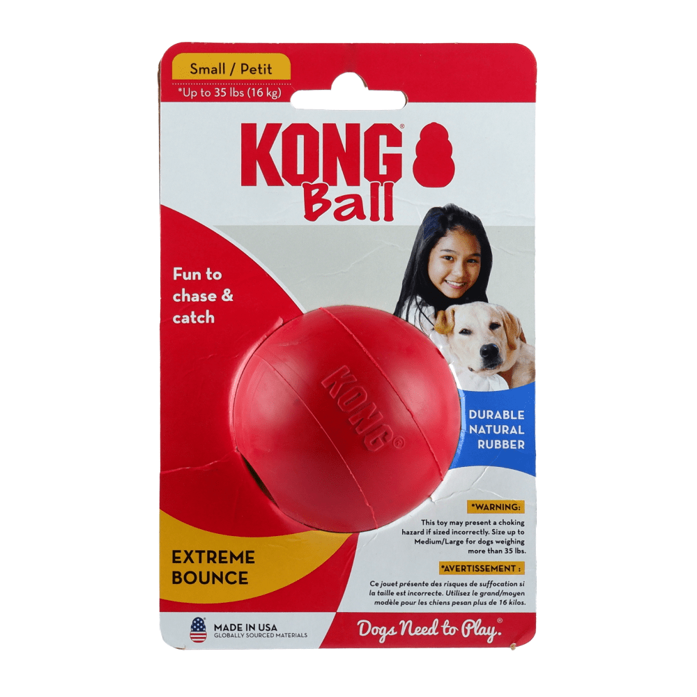 Kong Ball with Hole Toy for Dogs (Red) | For Aggressive Chewers image 3
