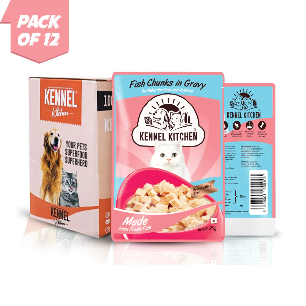 Kennel Kitchen Fish Chunks in Gravy Kitten and Adult Cat Wet Food (All Life Stage) image 10