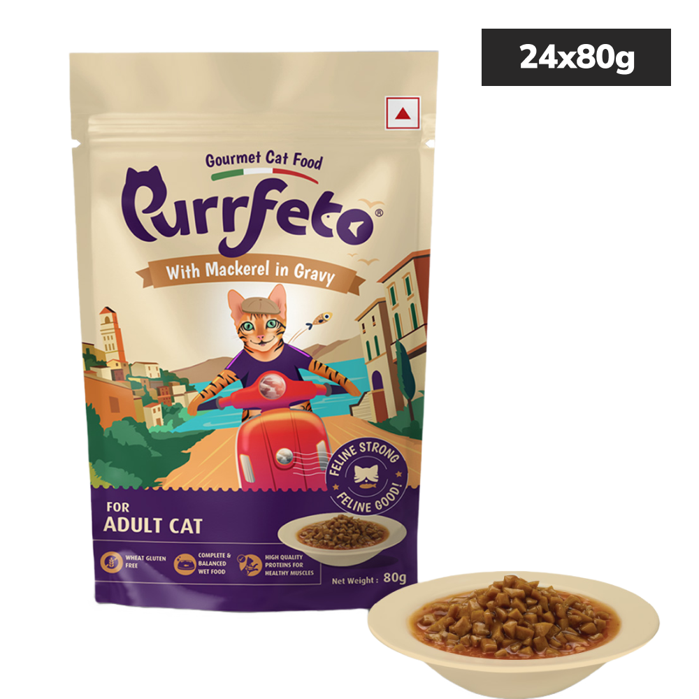 Purrfeto Mackerel in Gravy Adult Cat Wet Food image 8