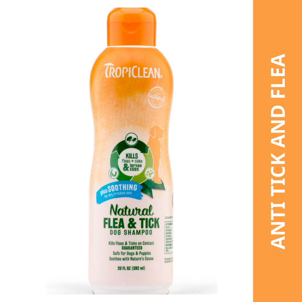 Tropiclean Natural Flea and Tick Plus Soothing Shampoo for Dogs image 1