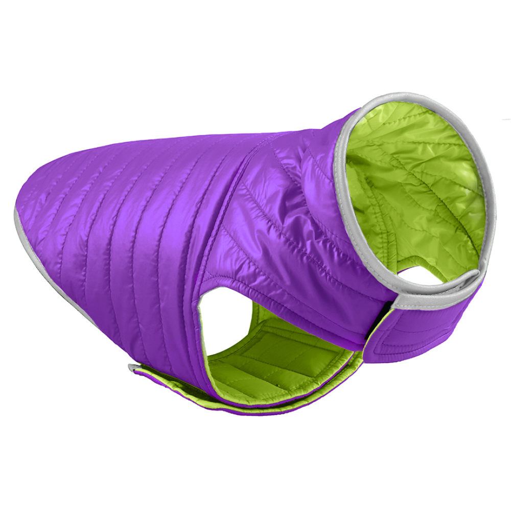 Talking Dog Club Double Trouble Reversible Jackets for Dogs (Purple/Neon Green) image 5