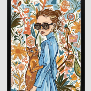 EverythingBoho The Caty Girl Boho Wall Art (Black)