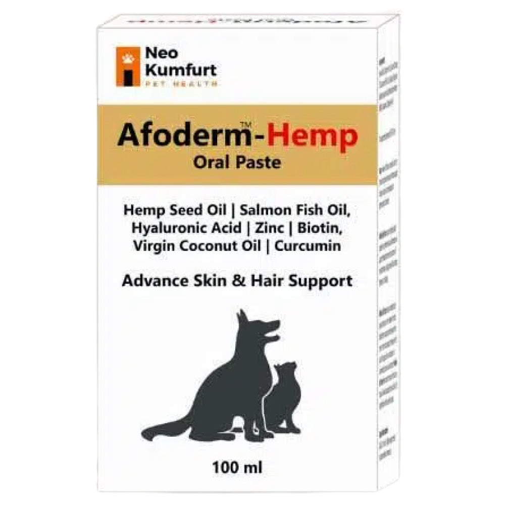 Neo Kumfurt Afoderm Hemp Oral Paste Advance Skin & Hair Support for Dogs and Cats