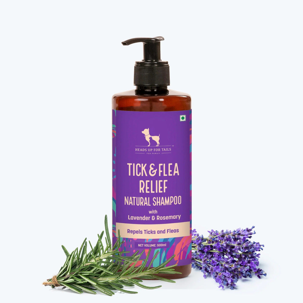 HUFT Sara's Natural Lavender & Rosemary Flea & Tick Relief Shampoo for Dogs image 1