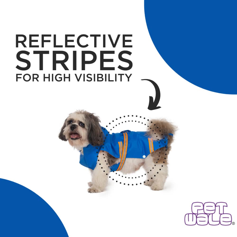 PetWale Reflective Raincoat for Dogs (Royal Blue) image 6