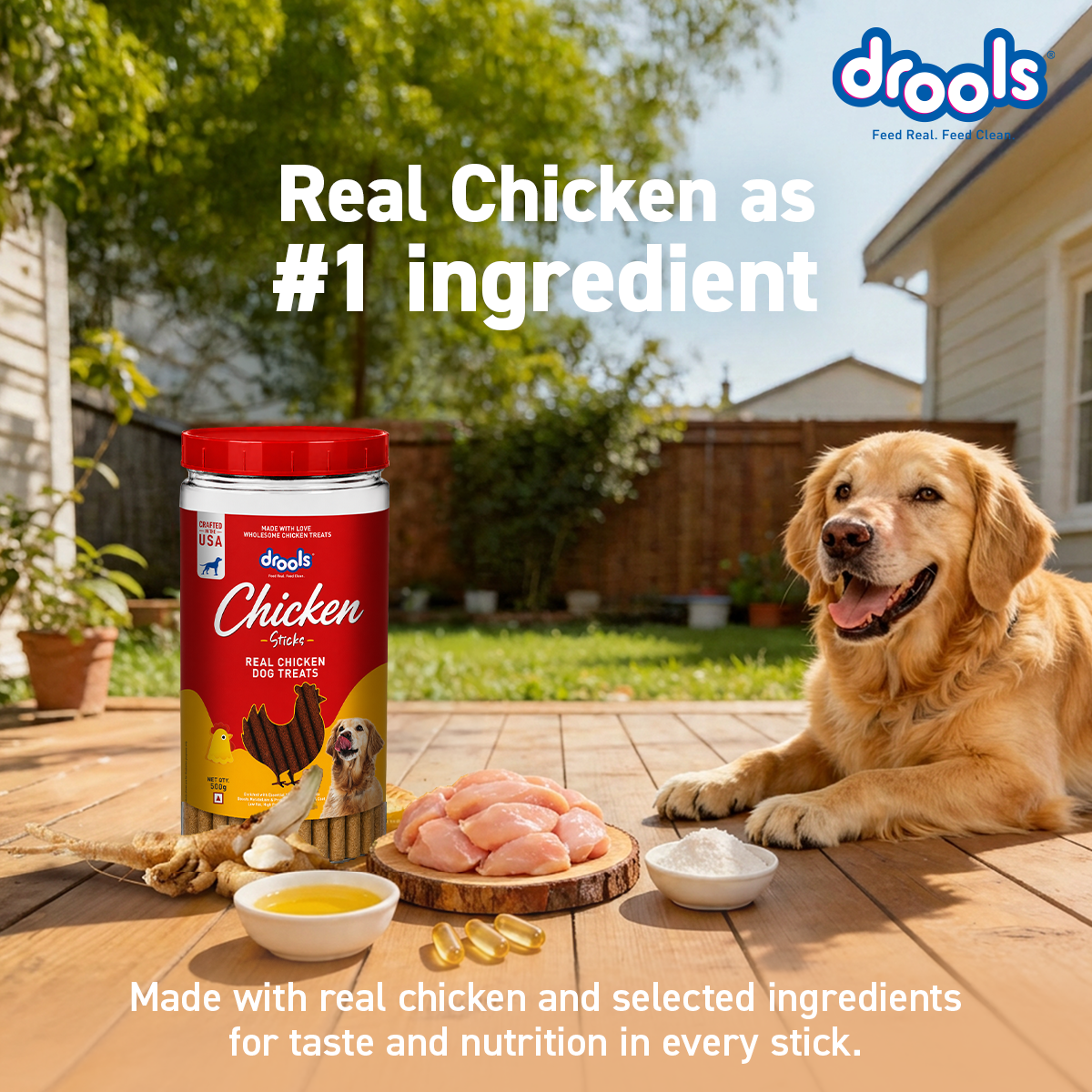 Drools Real Chicken Flavour Sticks Treat for Dogs image 3