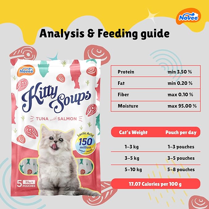 Novee Kitty Tuna with Salmon Soup Cat Treats image 3