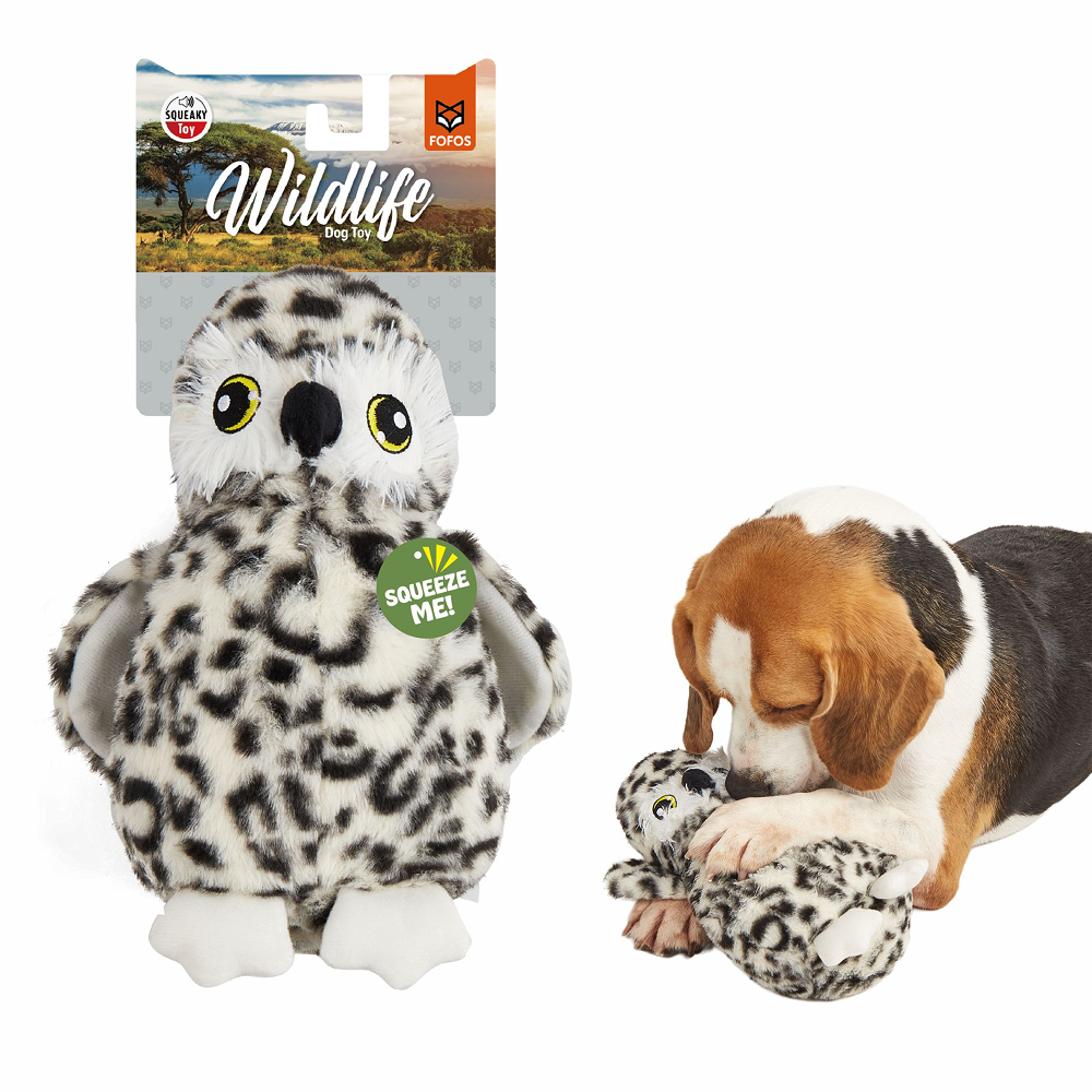 Barkbutler x Fofos Wildlife Owl Plush Toy for Dogs image 2