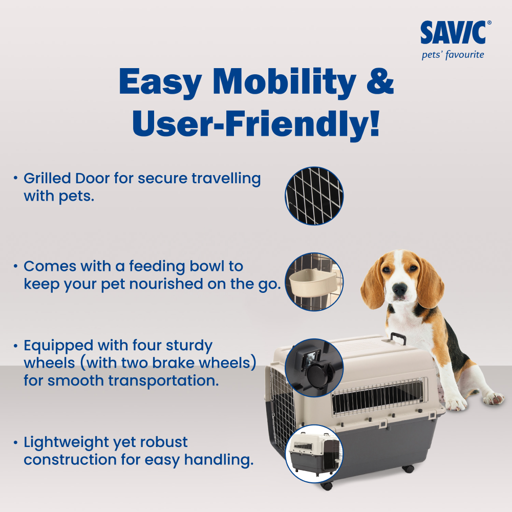 Savic Andes 5 Carrier for Dogs and Cats (Ivory) image 5