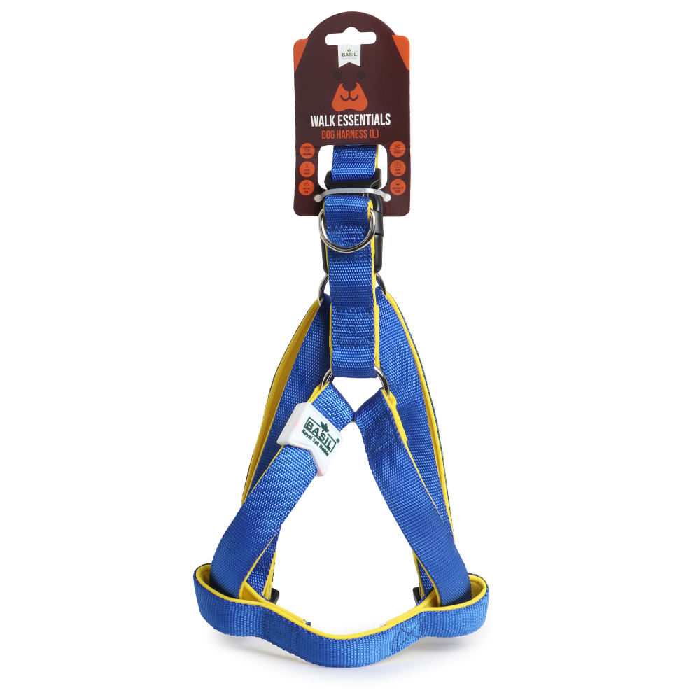 Basil Nylon Padded Adjustable Harness for Dogs (Blue) image 5