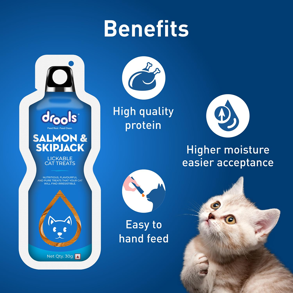 Drools Salmon & Skipjack Creamy Lickable Cat Treats image 5
