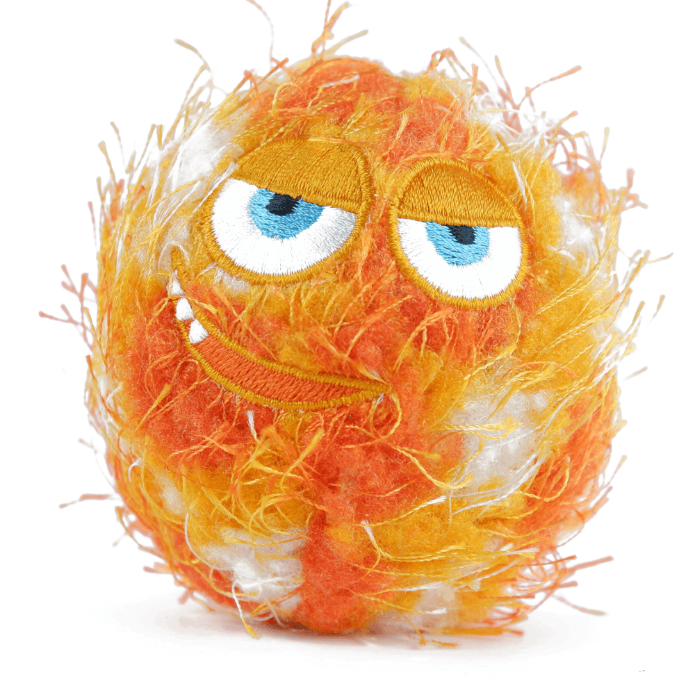 GiGwi Crazy Ball with Foam Rubber Ball and Squeaker Toy for Dogs (Orange) image 1