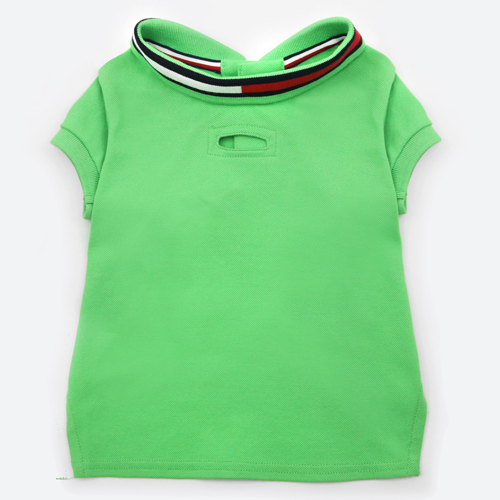 Tommy Hilfiger Flag Collar and Cluff Polo Tshirt for Dogs (Spring Lime) image 3