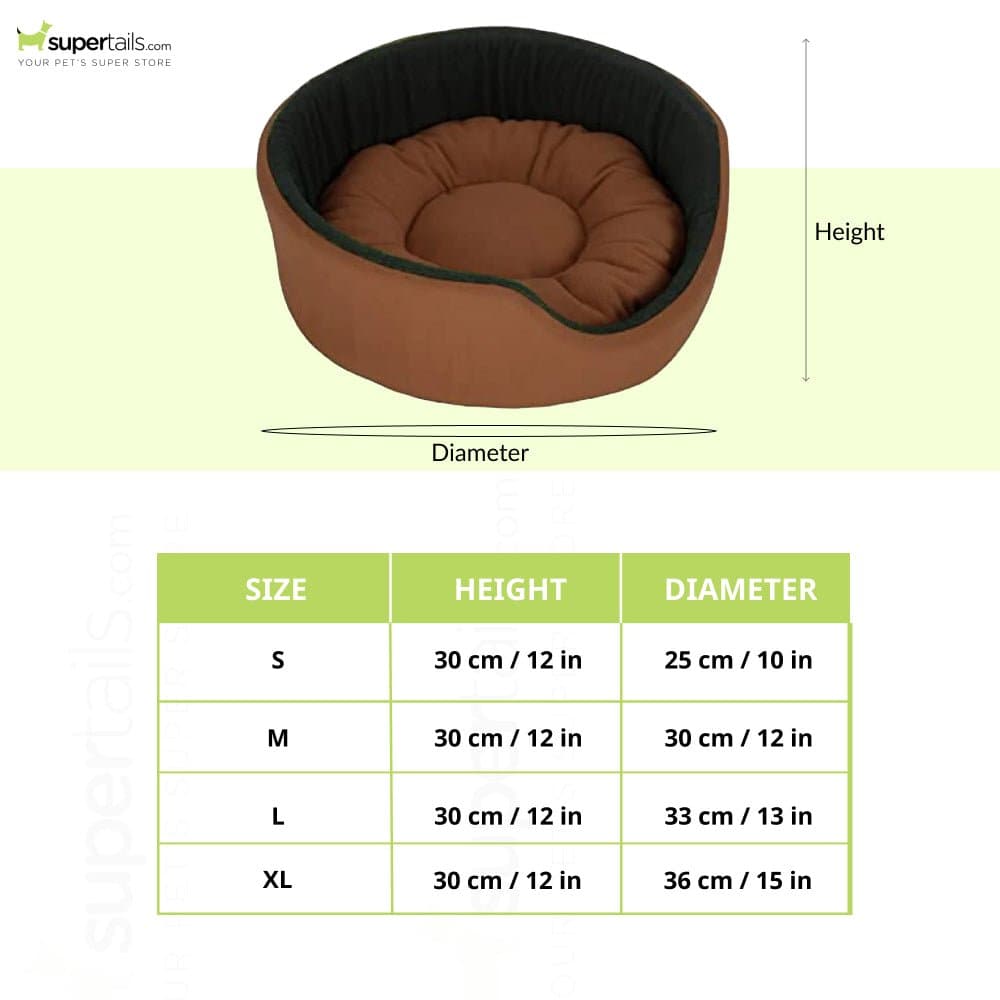 Fluffy's Pawsome Luxurious Soft Polyester Bed for Dogs and Cats (Brown) image 2
