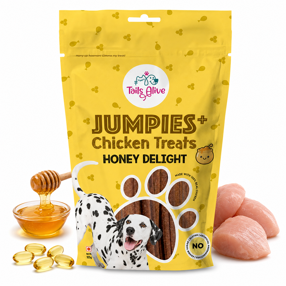 Tails Alive Jumpies+ Honey Delight Chicken Treat Sticks for Dogs