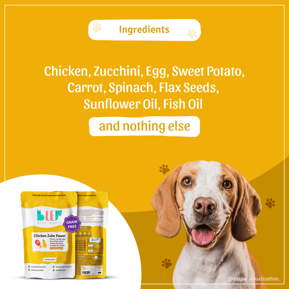 BLEP Chicken Zuke Pawer Dog Wet Food (100g) image 4