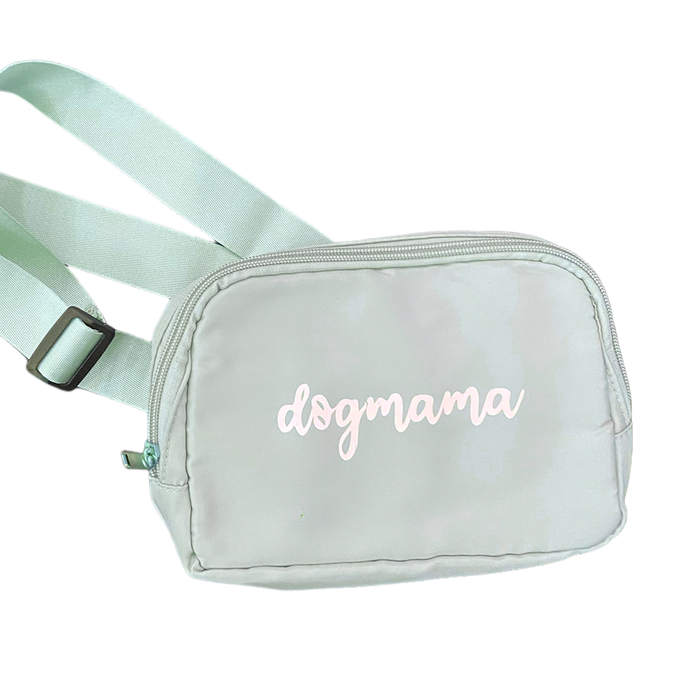 Talking Dog Club Dog Mama Waist Pouch Carry All Tote Bag for Women (Sage Green) image 1
