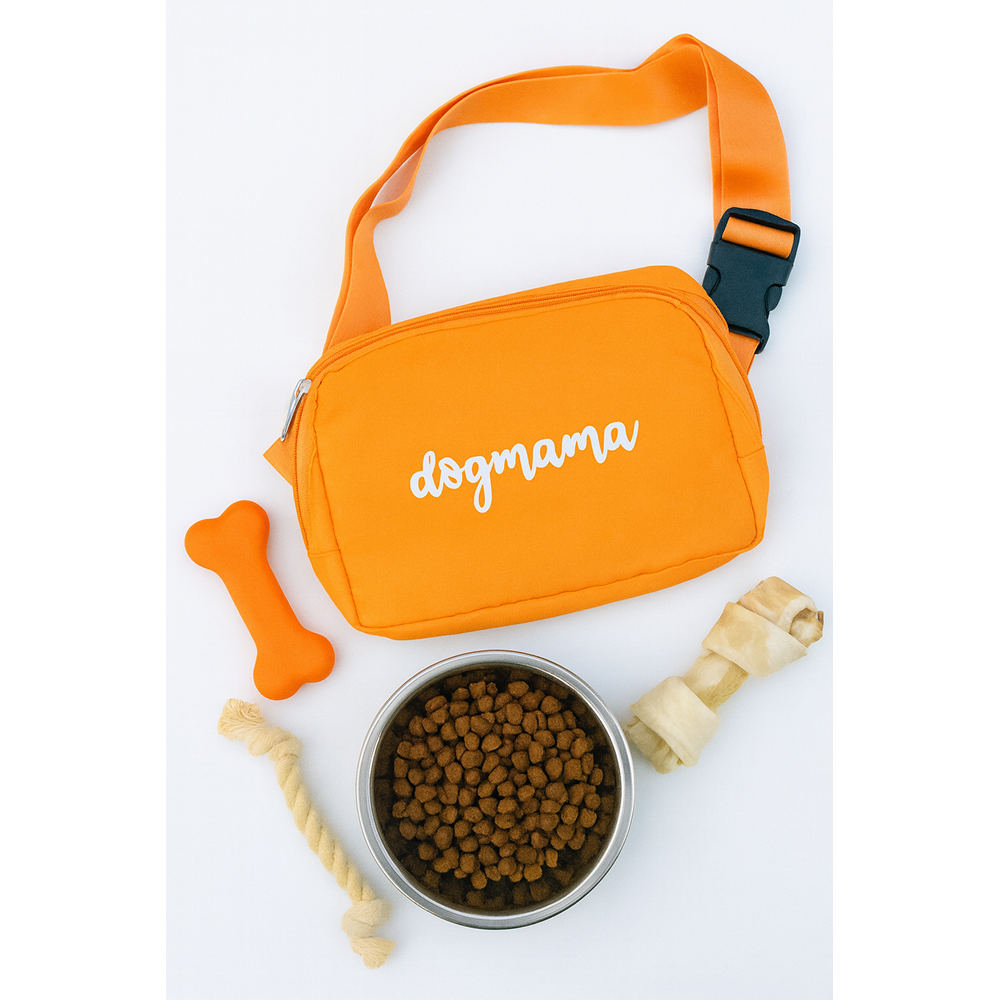 Talking Dog Club Dog Mama Waist Pouch Carry All Tote Bag for Women (Orange)