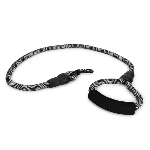 Basil Rope Leash for Dogs (Black/Gray) image 4