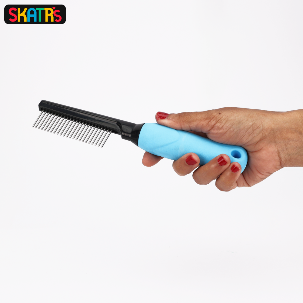 Skatrs Easy Grip Handle Comb Brush for Dogs and Cats image 4