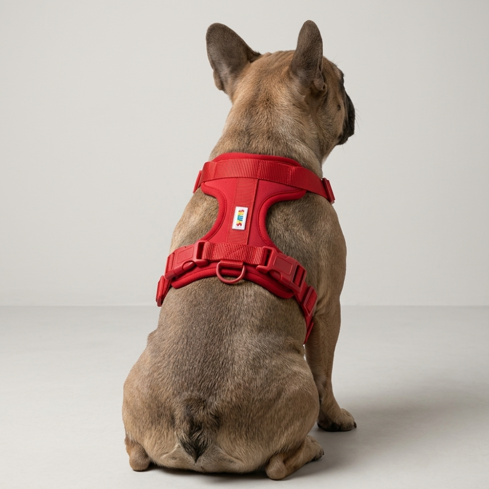 Skatrs Fully Padded Harness for Dogs (Ruby Red) image 2