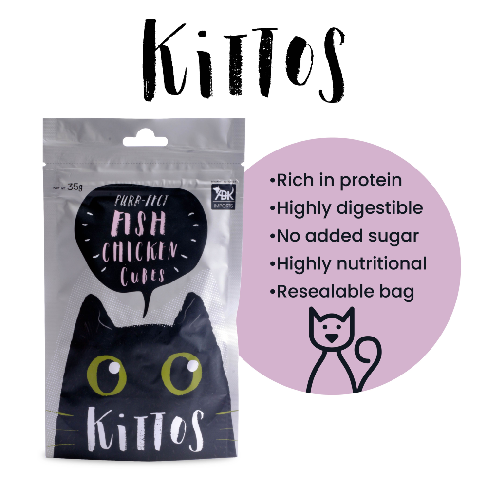 Kittos Purr fect Fish Chicken Cubes Cat Treats image 5