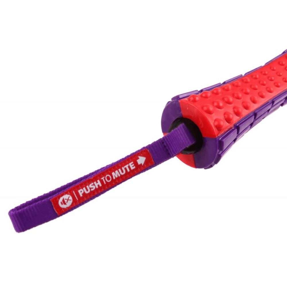 GiGwi Push To Mute Johnny Stick for Dogs (Red/Purple) image 4