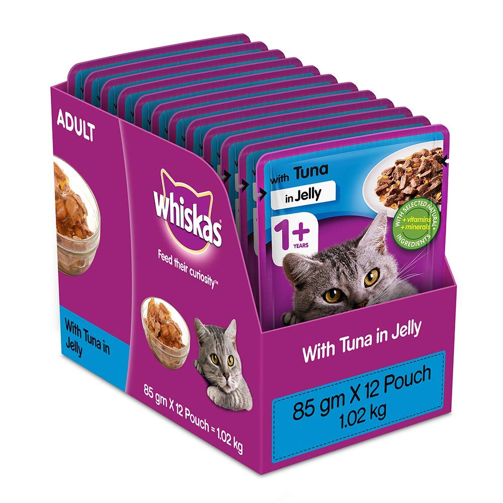 Whiskas Chicken With Tuna, Carrot in Gravy Tasty Mix And Tuna in Jelly Adult Cat Wet Food Combo image 3