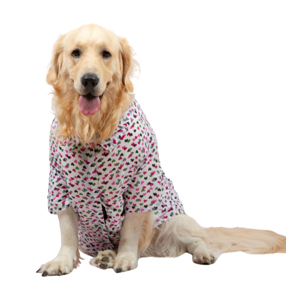 Up4pets Dreamy Hearts Cotton Shirts for Dogs (Pink) image 3