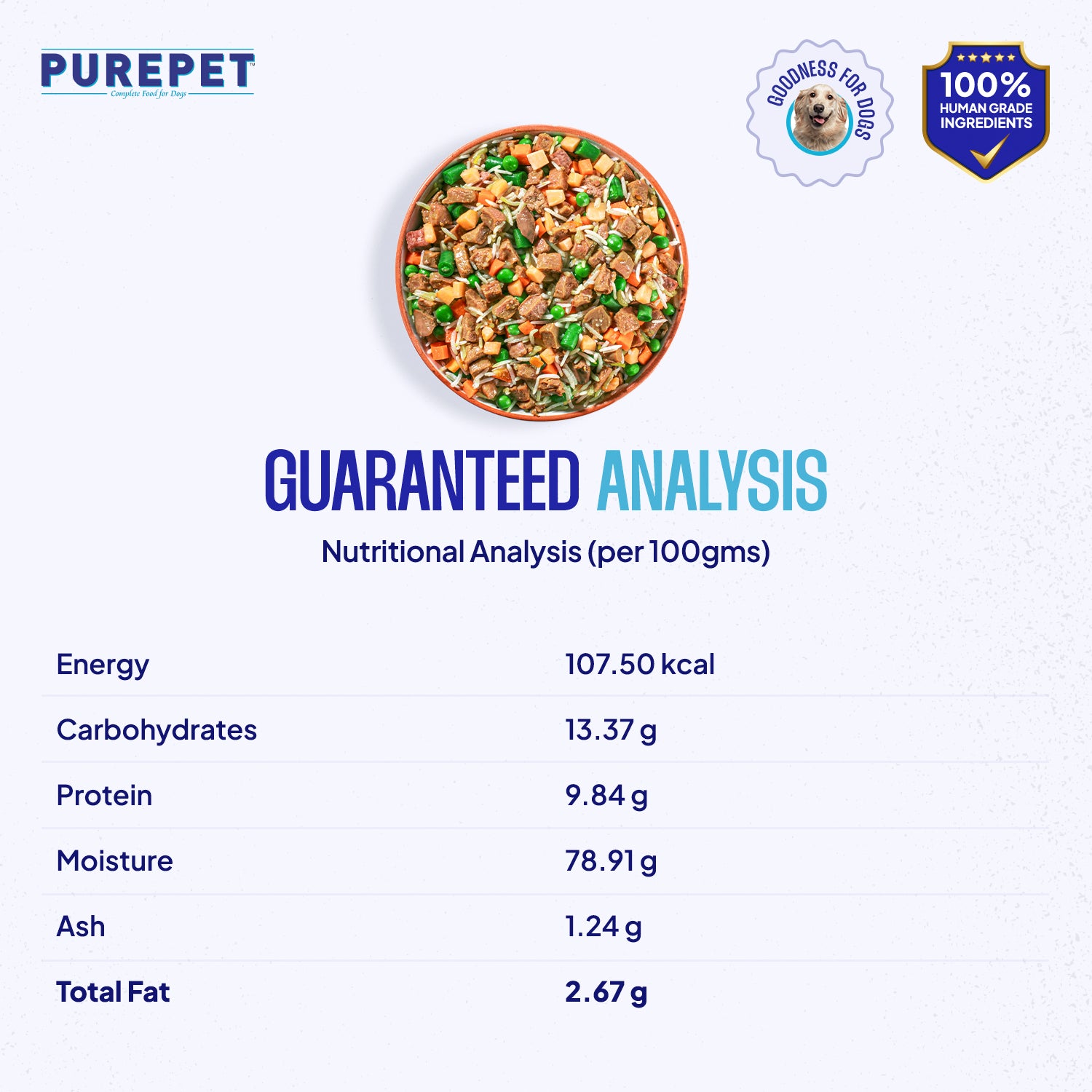 Purepet Chicken and Vegetable Biryani Fresh Food For Dogs image 6