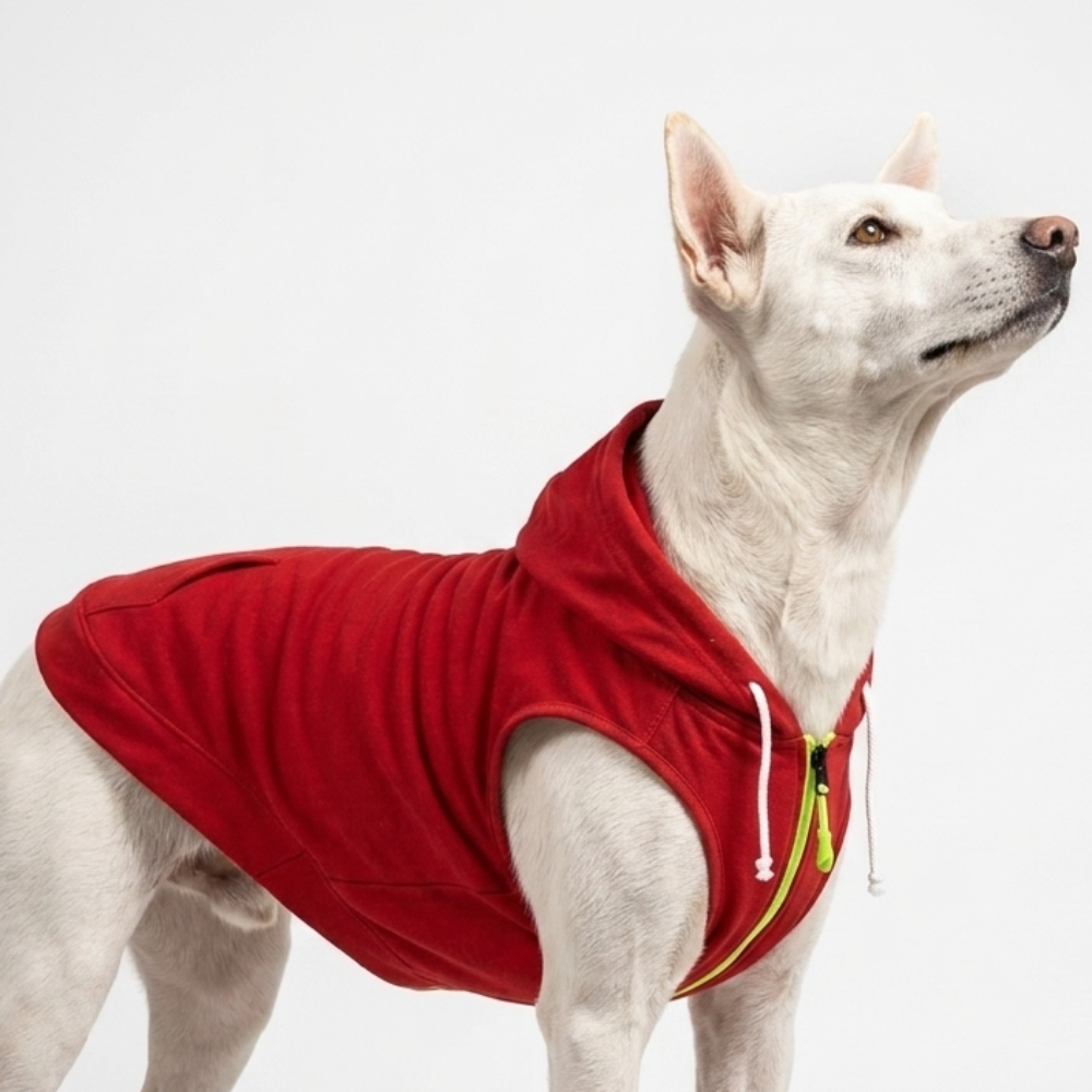 Skatrs  Breezy Hoodies with Pockets for Dog and Cats (Red) image 6