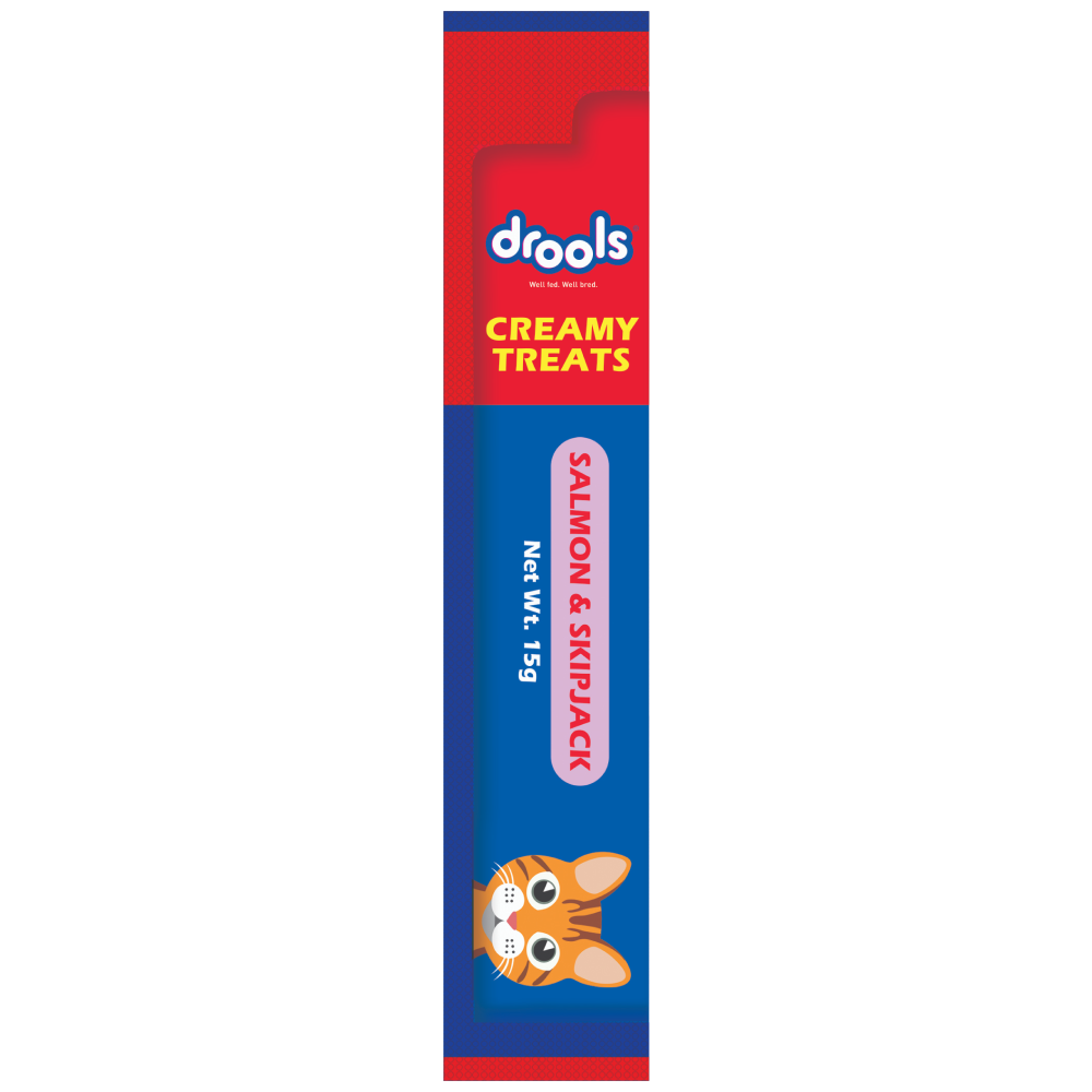 Drools Salmon & Skipjack Creamy Cat Treats (15g)