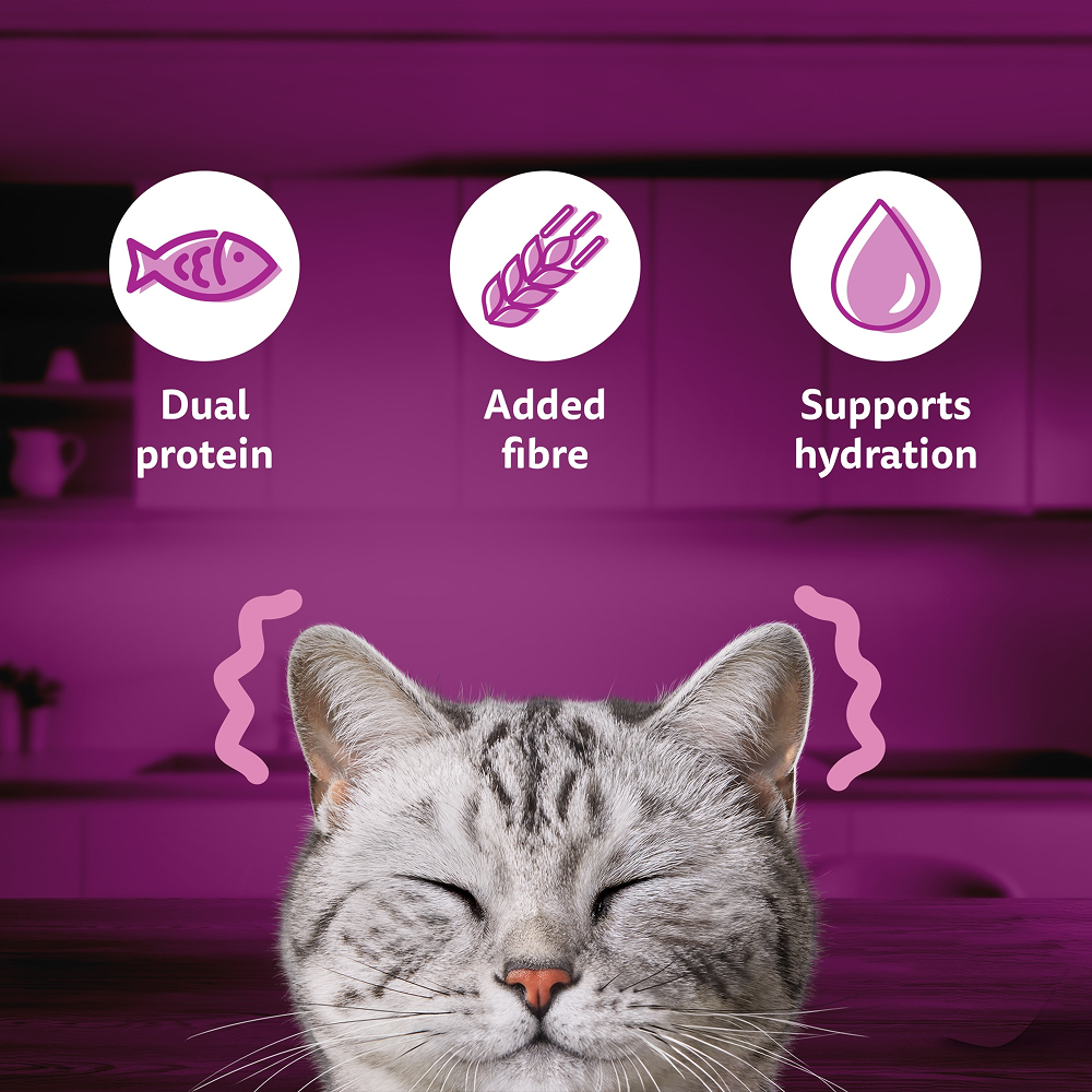 Whiskas Chicken With Salmon Wakame Seaweed in Gravy Tasty Mix Adult Cat Wet Food image 7