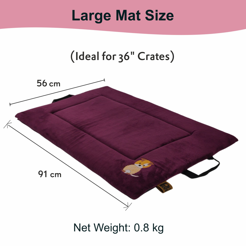 Petter World Orthopedic Memory Foam Base with Cooling Gel Summer Mat for Dogs and Cats (Mulled Wine) image 5