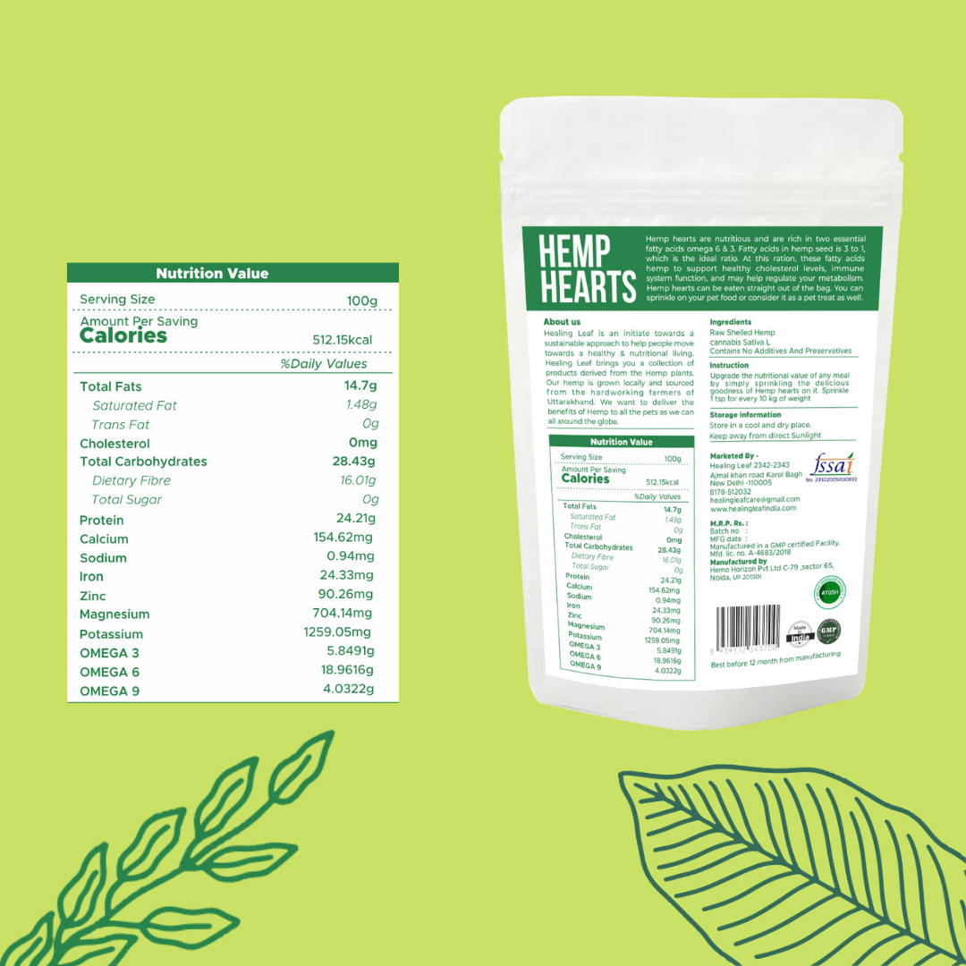 Healing Leaf Hemp Hearts for Dogs and Cats image 4