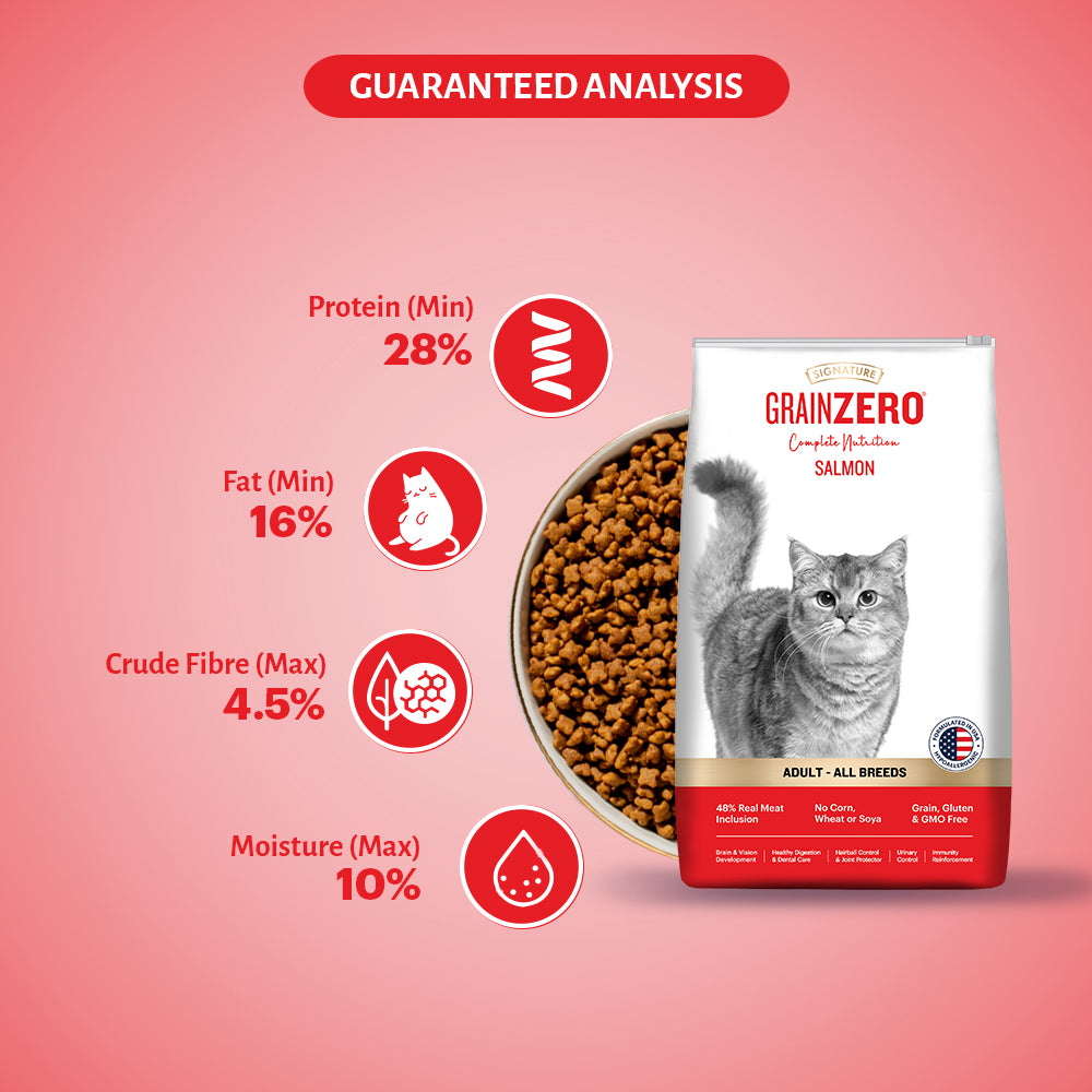 Signature Grain Zero Salmon Adult Cat Dry Food For All Breed image 2