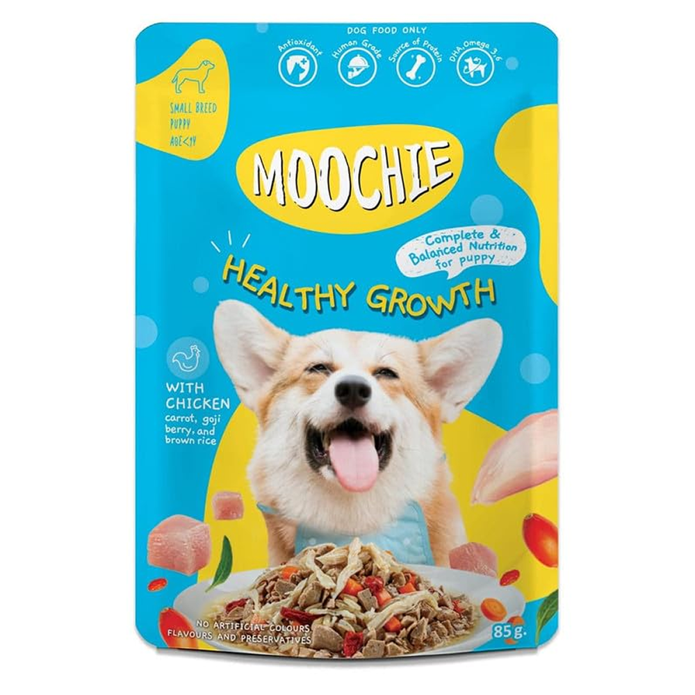 Moochie Healthy Growth Casserole with Chicken Gravy Puppy Dog Wet Food