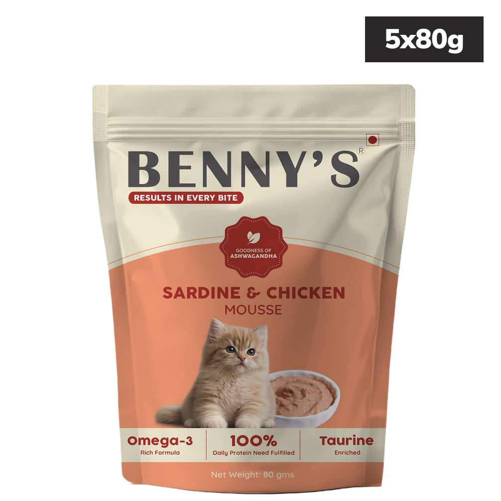 Benny's Bowl Sardine Fish & Chicken Mousse Wet Food for Cats image 4